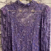PURPLE SEQUIN LONG DRESS $1200