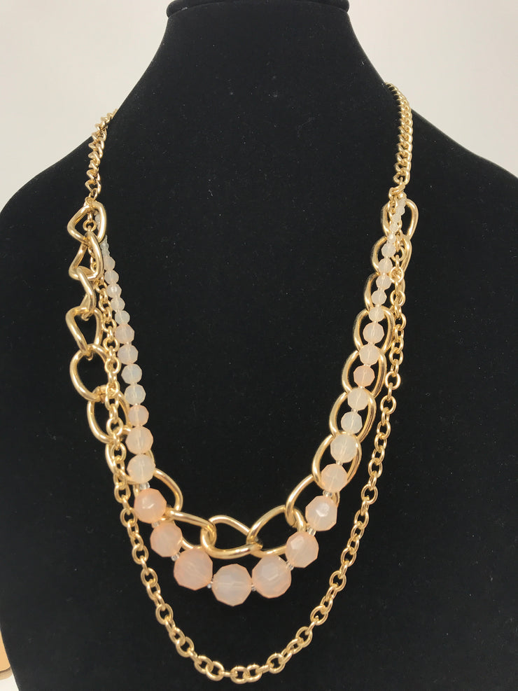 PINK/GOLD CHAIN NECKLACE