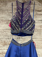 ROYAL BLUE 2 PC. A LINE GOWN