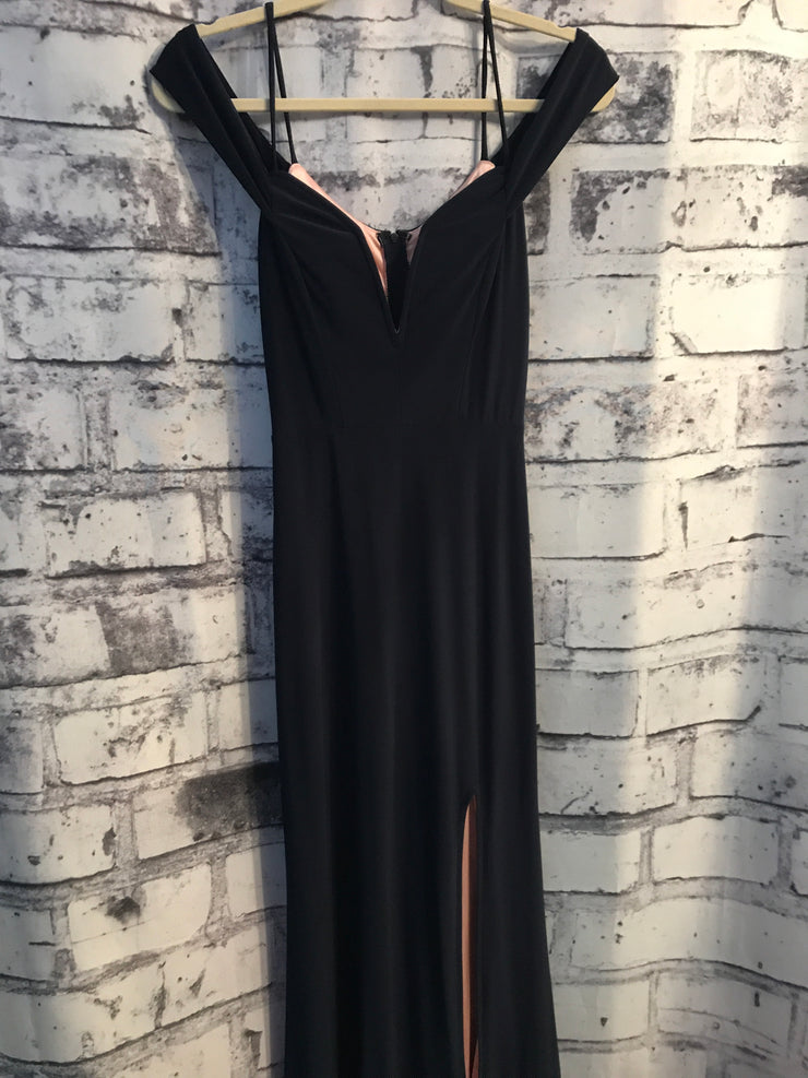 NAVY LONG EVENING GOWN