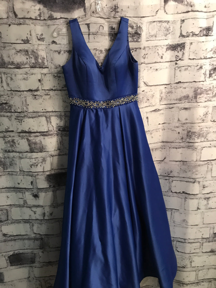 ROYAL BLUE A LINE GOWN