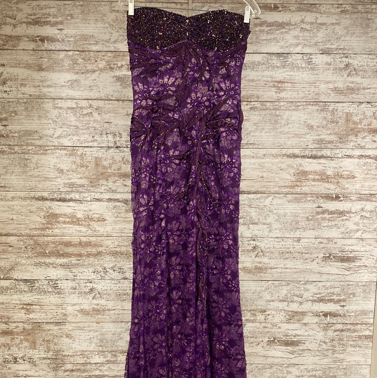 PURPLE SPARKLY LONG DRESS (NEW