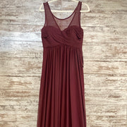 BURGUNDY LONG EVENING GOWN-NEW