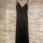 BLACK FULL SEQUIN LONG DRESS