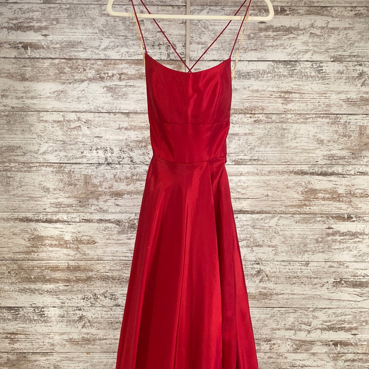 RED A LINE GOWN