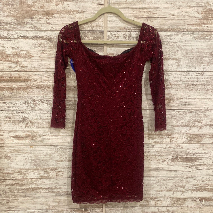 BURGUNDY SHORT DRESS