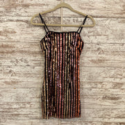 BLACK/GOLD SEQUIN SHORT DRESS