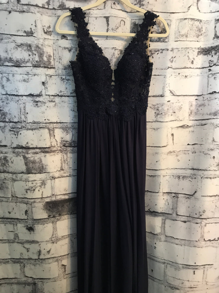 NAVY LONG EVENING GOWN