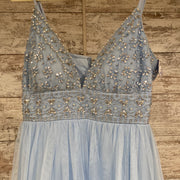 BLUE A LINE GOWN