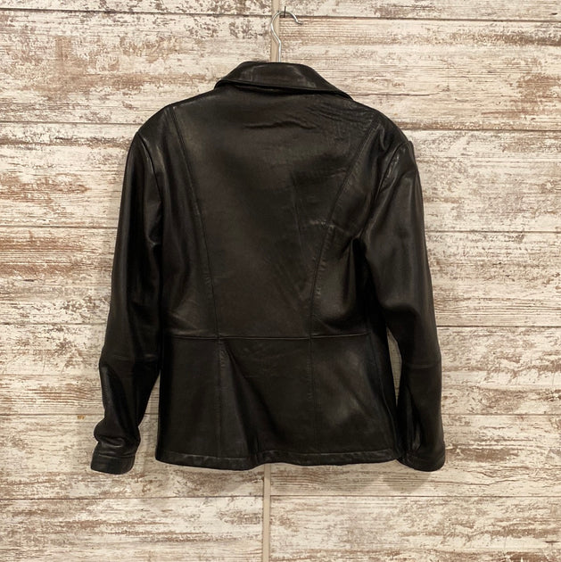 BLACK LEATHER JACKET – Savvy Seconds Boutique