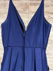 ROYAL BLUE A LINE GOWN