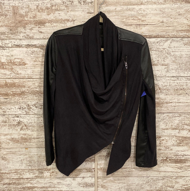 BLACK SIDE ZIP JACKET