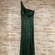 GREEN SPARKLY LONG DRESS