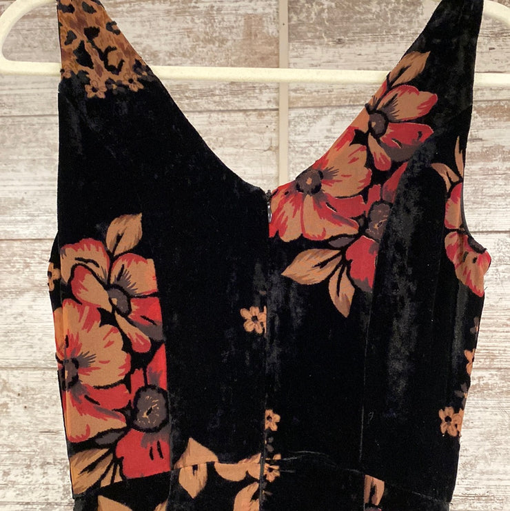 BLACK/FLORAL LONG DRESS (NEW)