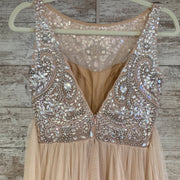 BLUSH BEADED TOP A LINE GOWN