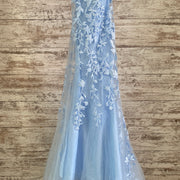 BLUE/FLORAL MERMAID GOWN