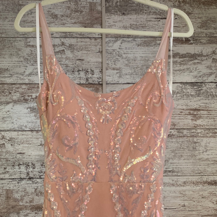 PINK SEQUIN LONG GOWN (NEW)
