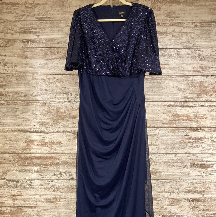 NAVY LONG EVENING GOWN
