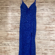 BLUE SEQUIN MERMAID GOWN