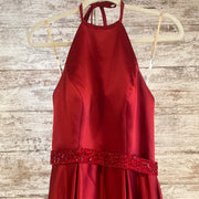 RED A LINE GOWN