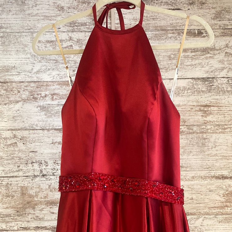 RED A LINE GOWN