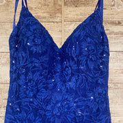 BLUE SEQUIN MERMAID GOWN