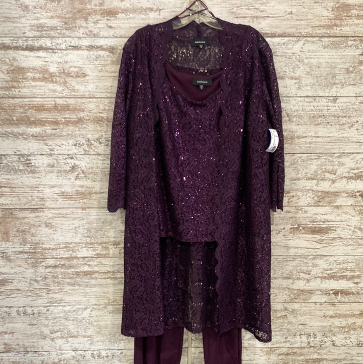 PURPLE LACE 3 PC. PANTS SET
