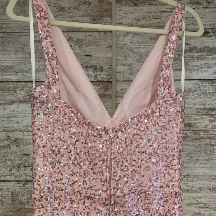 PINK SEQUIN LONG GOWN (NEW)