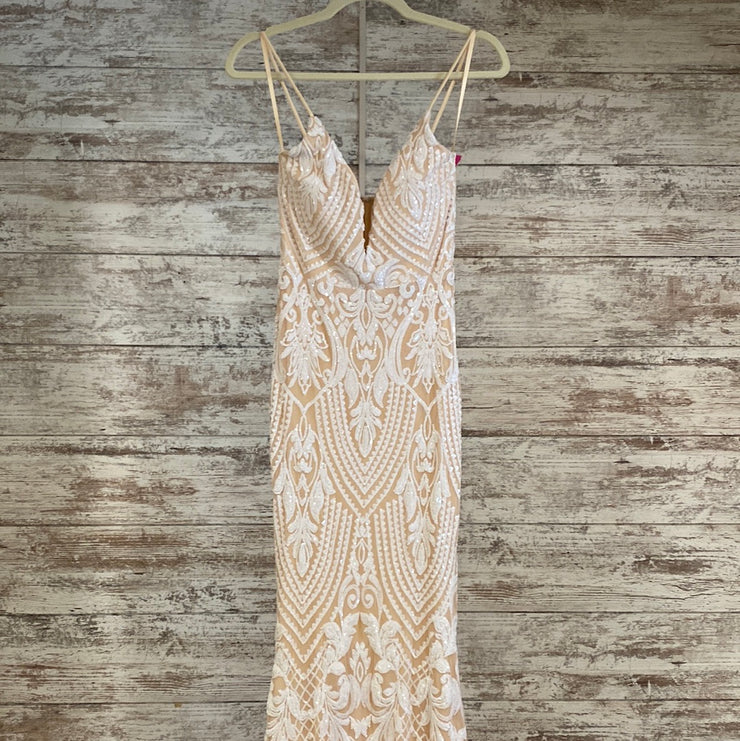 WHITE LONG EVENING GOWN