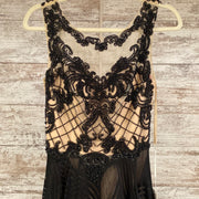 BLACK/TAN A LINE GOWN (NEW)