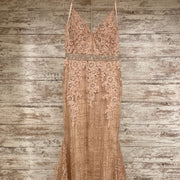 PINK/GOLD SPARKLY MERMAID GOWN