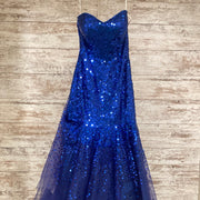ROYAL BLUE SEQUIN MERMAID GOWN