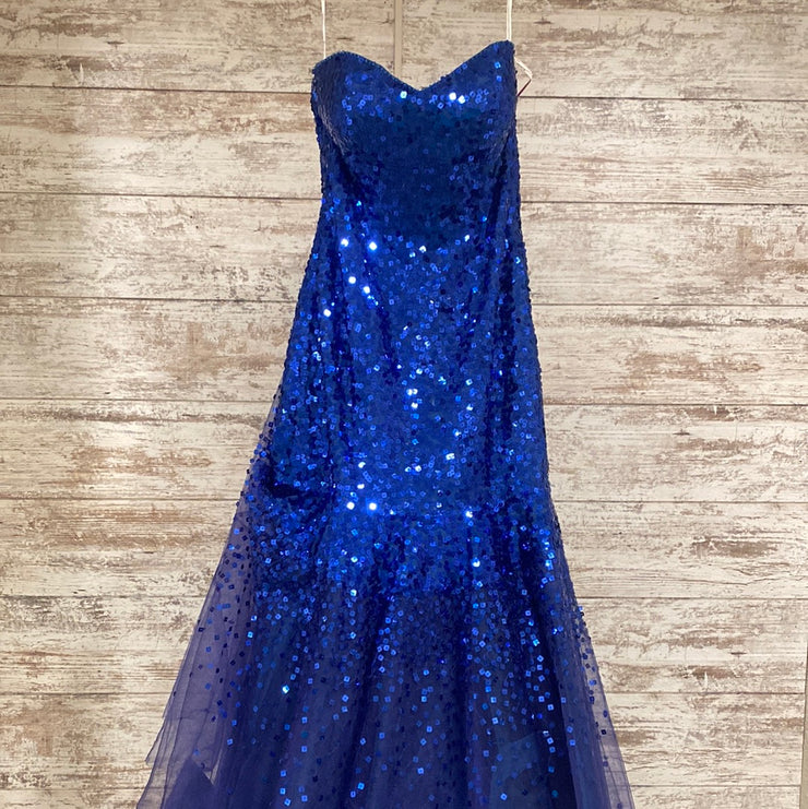 ROYAL BLUE SEQUIN MERMAID GOWN