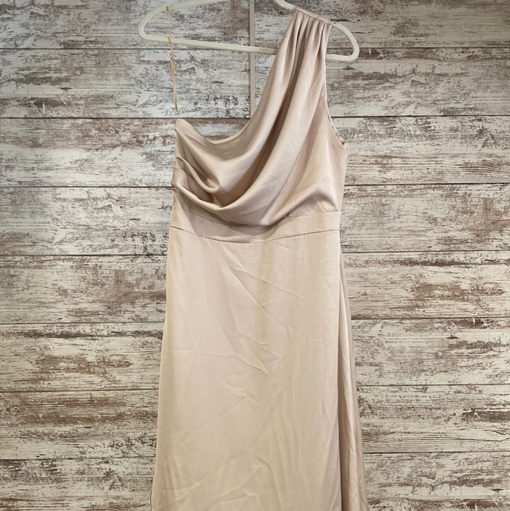 TAN 1 SHOULDER LONG DRESS