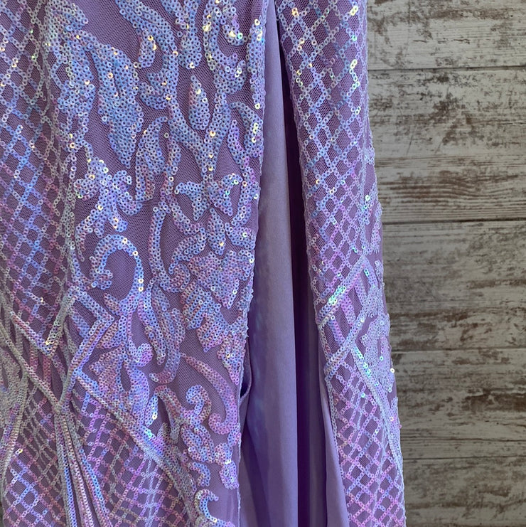 PURPLE LONG EVENING GOWN