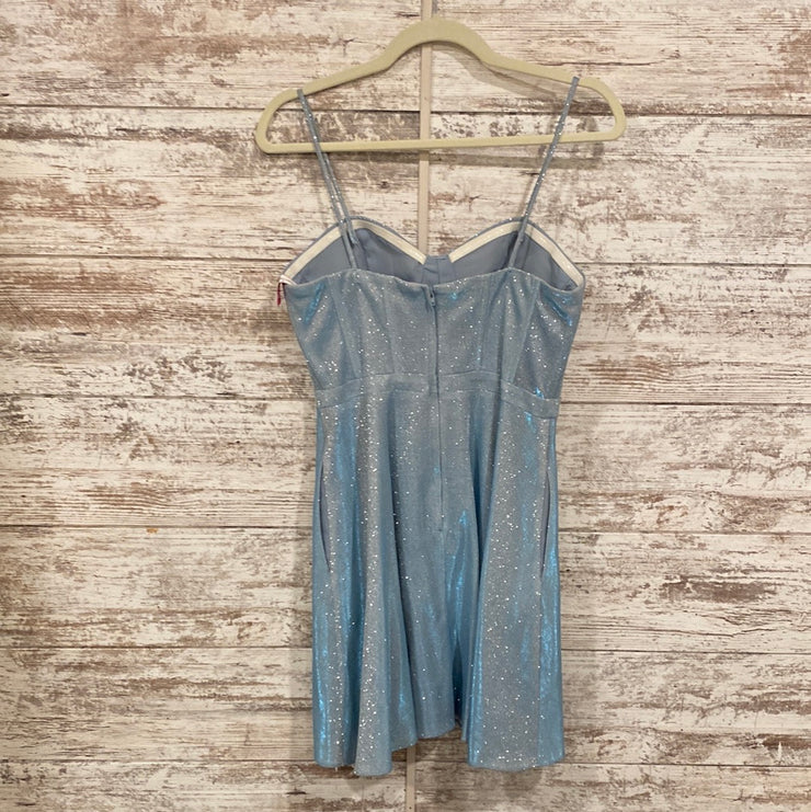 BLUE SPARKLY SHORT DRESS