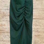 GREEN LONG EVENING GOWN