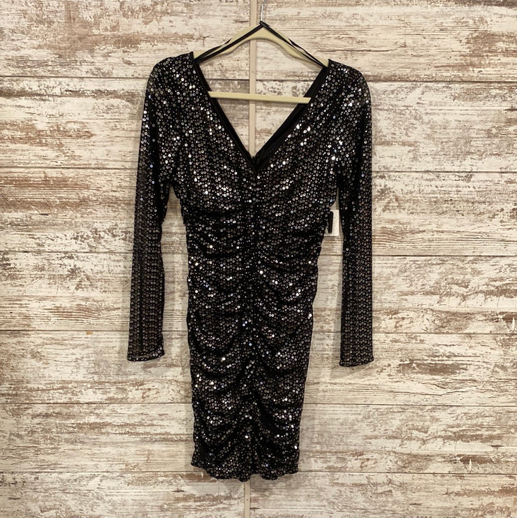 BLACK/SILVER SHORT DRESS-NEW