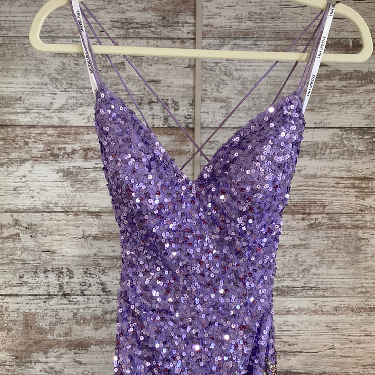 LAVENDER SEQUIN LONG DRESS$750