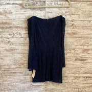 NAVY LACE SHORT DRESS