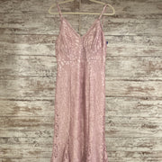 BLUSH SPARKLY LONG DRESS