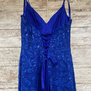 BLUE SEQUIN MERMAID GOWN