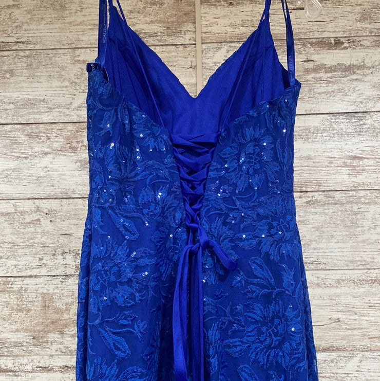 BLUE SEQUIN MERMAID GOWN