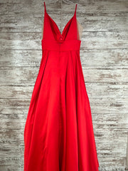 RED A LINE GOWN