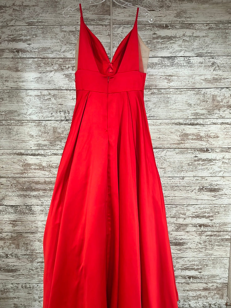 RED A LINE GOWN