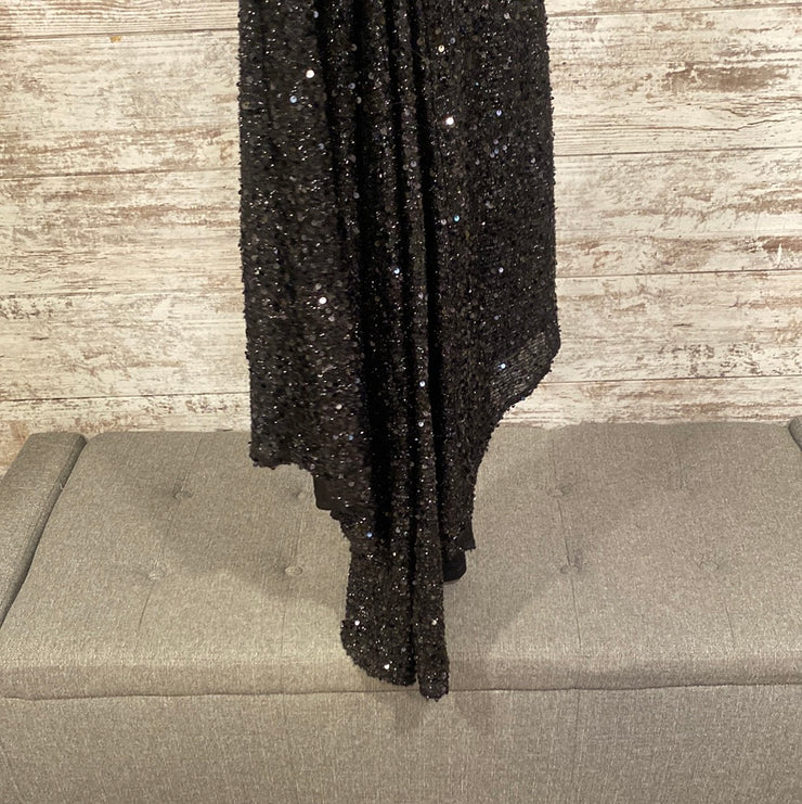 BLACK FULL SEQUIN LONG DRESS