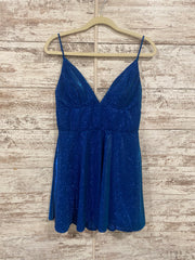 BLUE SPARKLY SHORT DRESS- NEW