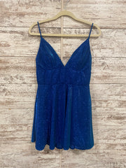 BLUE SPARKLY SHORT DRESS- NEW