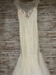 WHITE FULL SEQUIN WEDDING GOWN