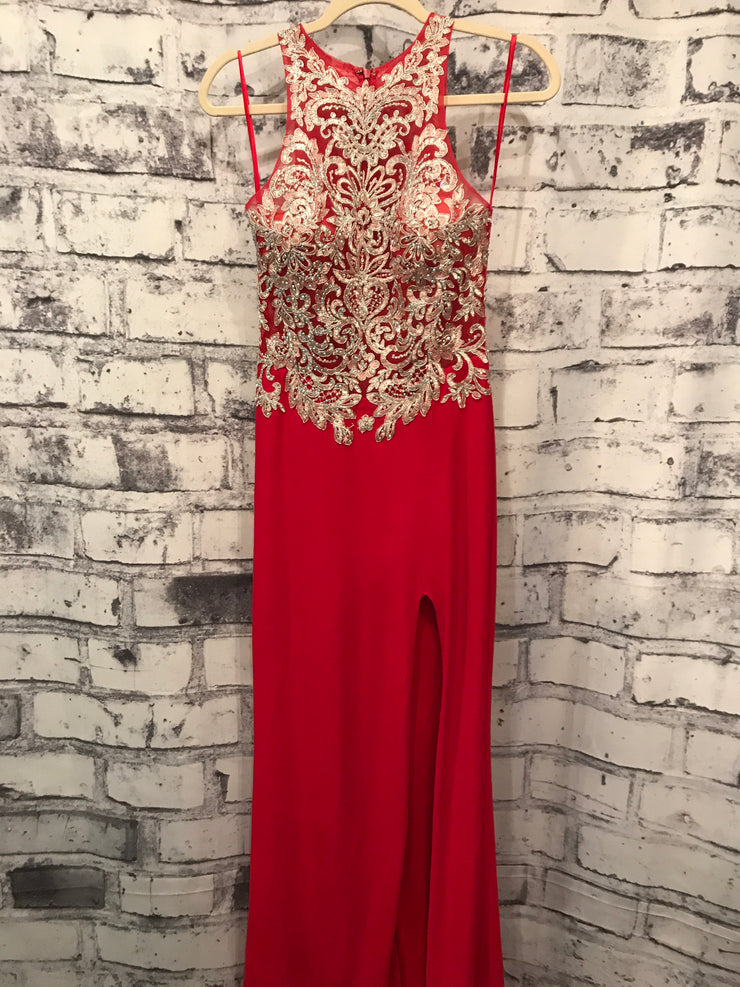 RED LONG EVENING GOWN